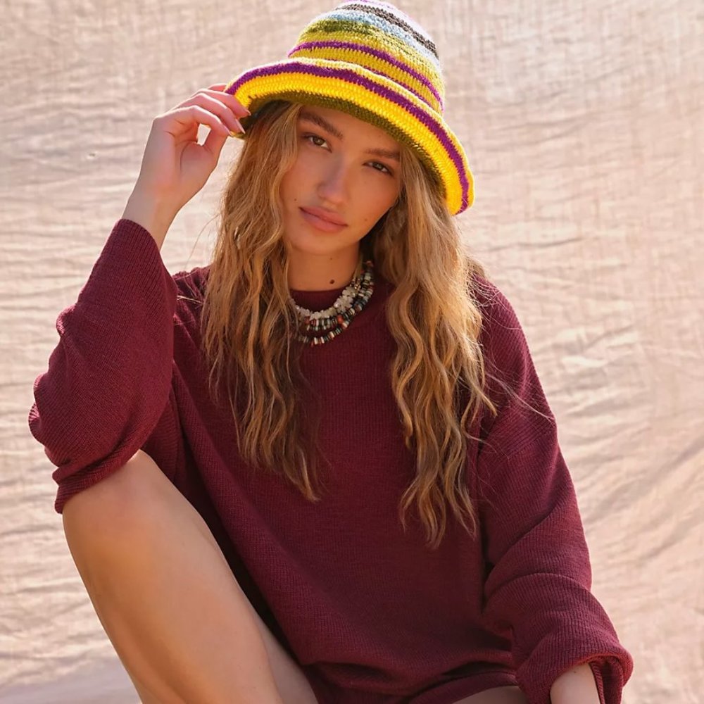 ✨ Just In ✨ Free People Crochet Bucket Hat